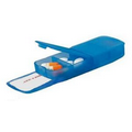 Pill Box - Two Compartment w/ Band Aid Tray Translucent Blue